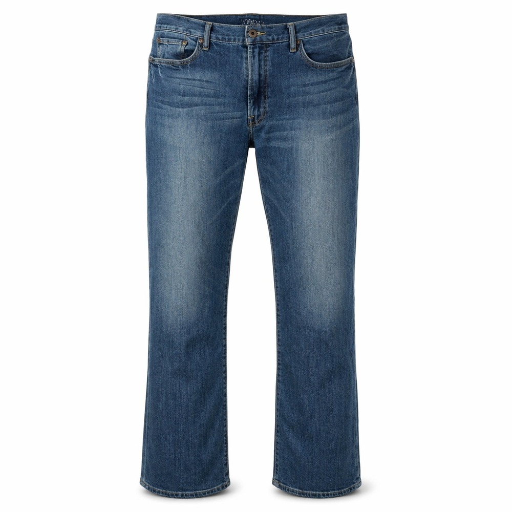 Lucky Brand 363 Vintage Straight Jeans Men 34x32 Blue Medium Wash Candiani Denim